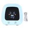 Kids Cartoon Alarm Clock Gentle Music Night Light Soothe Mood Digital Clock for Sleep Training Blue