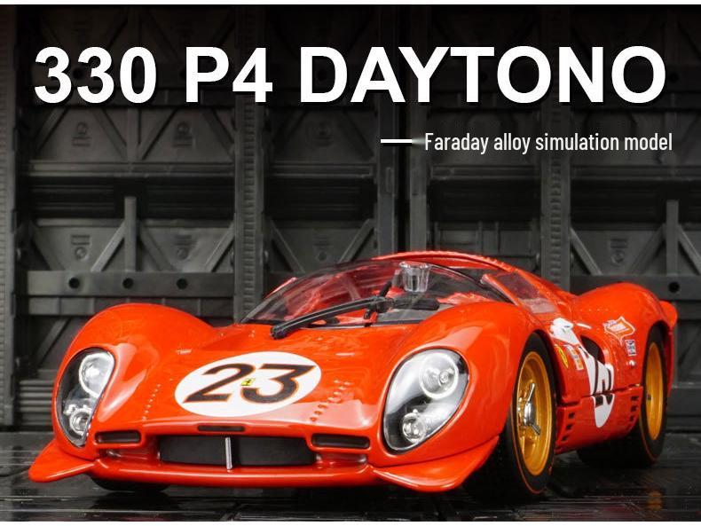 Bburago 1967 Ferrari 330 P4 Daytona Le Mans Модель винтажного гоночного автомобиля