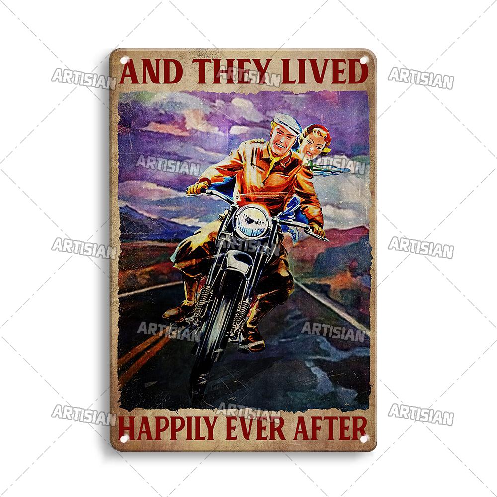 Retro Motorcycle Metal Tin Sign Classic Metal Plaque Man Cave Garage Wall Decorative Rusty Metal Sign Industrial Decor