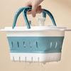 Storage Basket Portable Folding Plastic Bath Caddy with Handle Large Capacity Strong Load-bearing