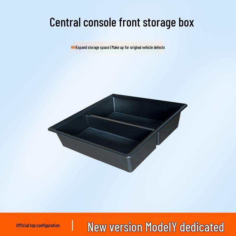 Center Console Storage Box for Tesla Model Y/3, 2025 Update, with Push-Pull Design