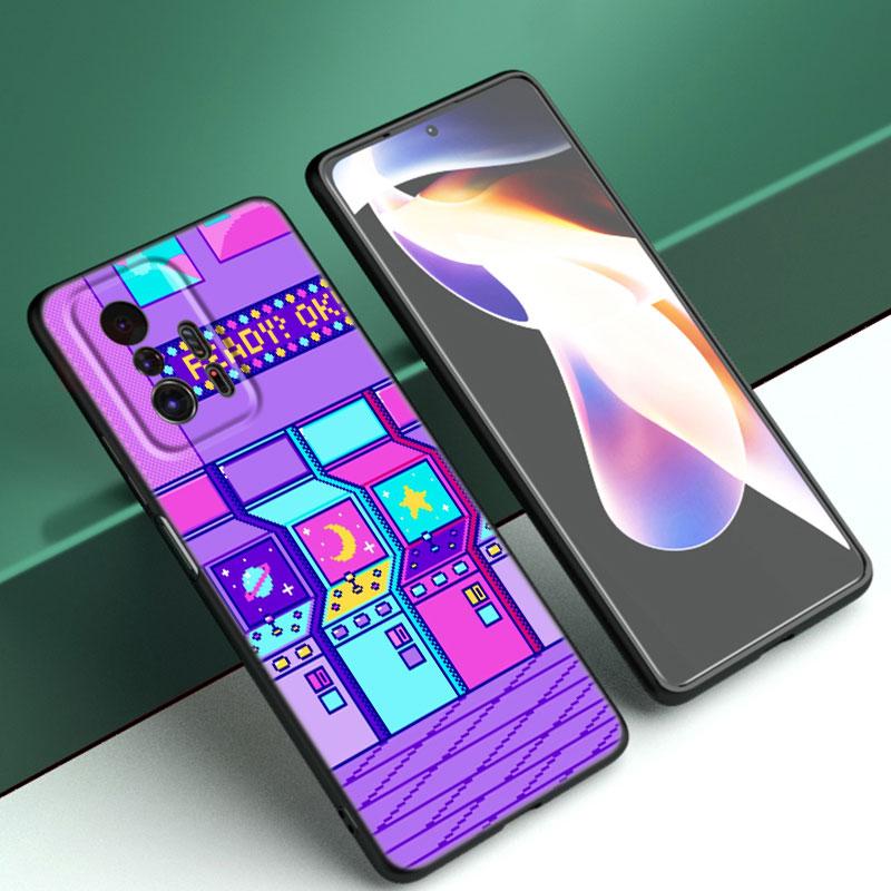 Арт Пиксельная Эстетика Чехол для Телефона Для Xiaomi Mi A2 8 9 SE Note 10 10T 11 12 Lite 9T 11T 12S 12T Pro A3 6X 12X Мягкий ТПУ Черный Чехол