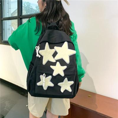 Женский рюкзак большой емкости из нейлона, повседневный рюкзак Star Kawaii, студенческая сумка через плечо, дорожные школьные сумки для девочек, книжные сумки