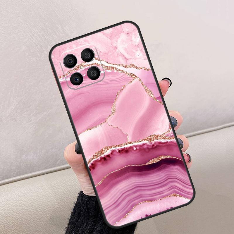 Teal Blue Gold Agate Marble For Honor Magic 8 Pro 6 7 Lite Case For Honor Win RT 400 200 50 70 90 X8c X8b X9a X9b X9c X9d