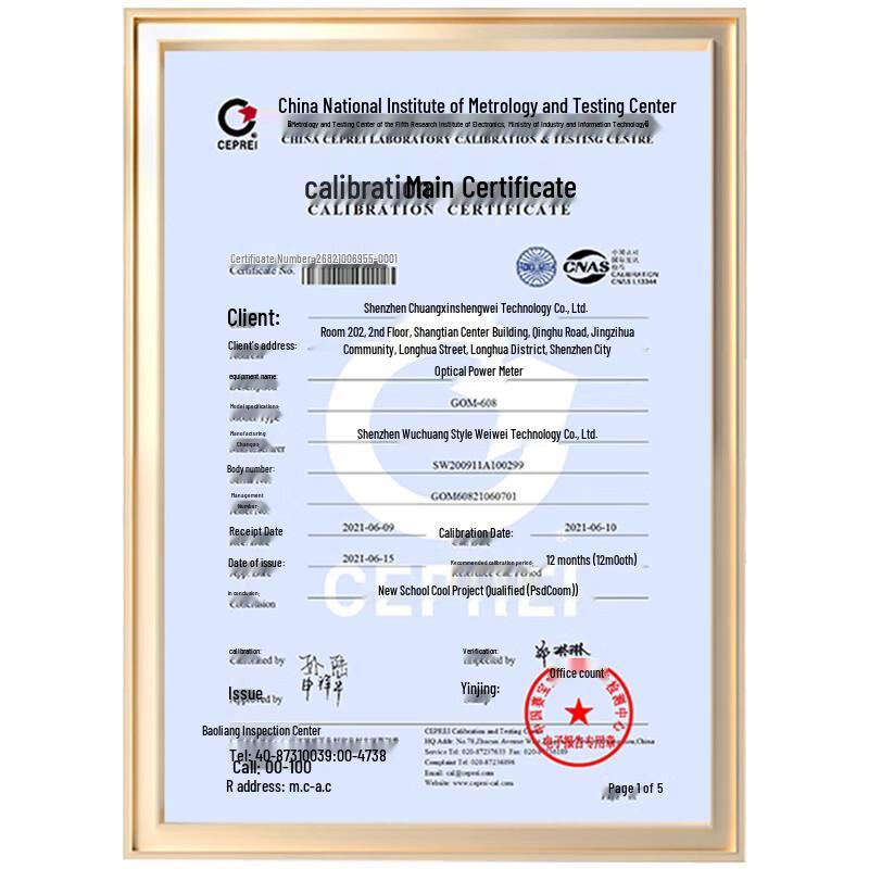 Высокоточный волоконно-оптический тестер Shengwei OM-608 с VFL 10 мВт