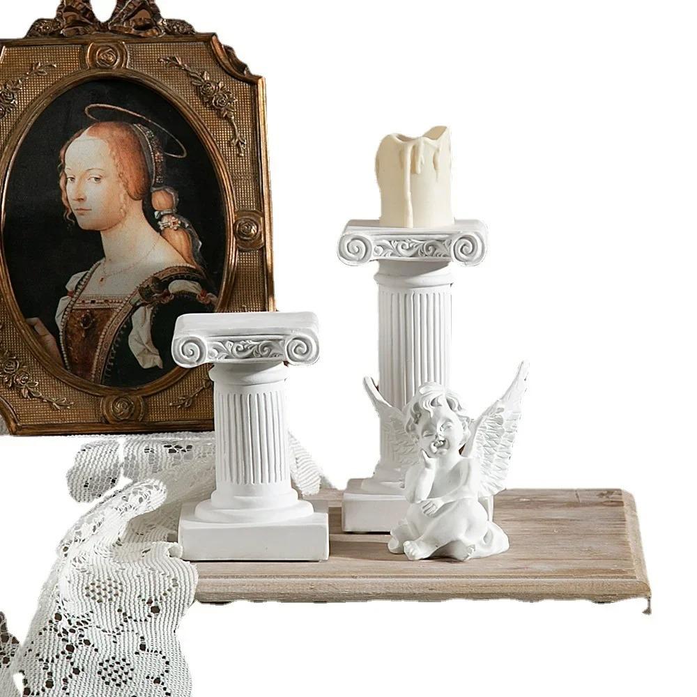 Римские колонны, статуи, греческие колонны, подсвечник, смоляная подставка для подсвечника, украшение свадебного стола, декоративная фигурка для дома и сада
