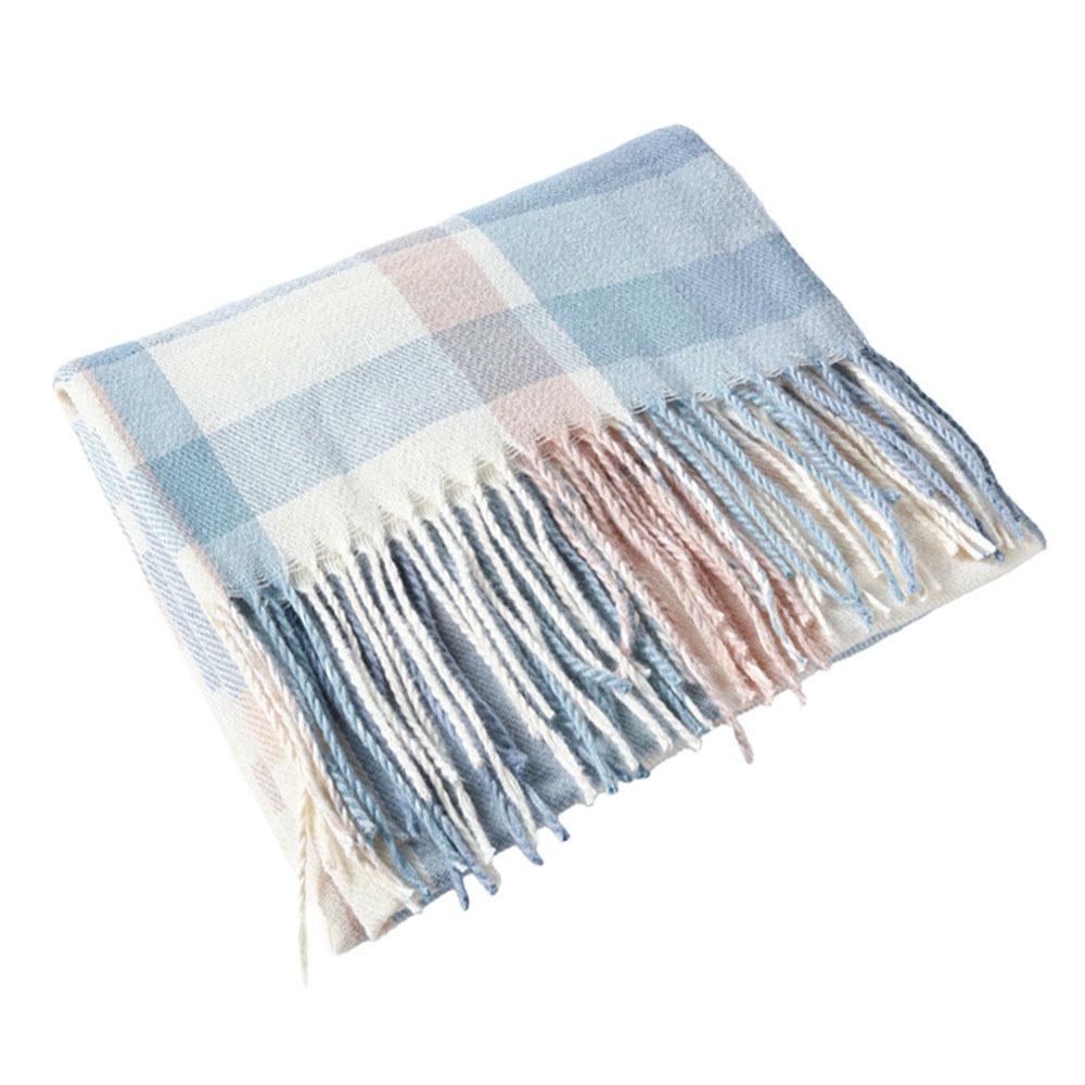 Woolen Imitation Cashmere Scarf Soft Neck Warmer Fashion Winter Scarf  Women Men