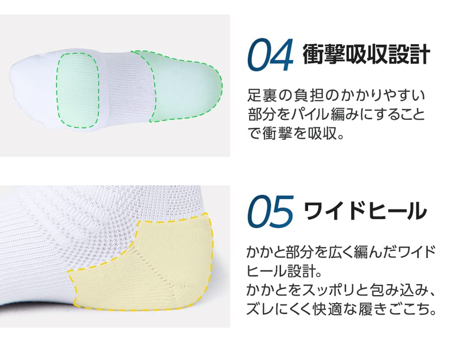 Phiten Sports Socks Navy Semi-Long 22~24cm