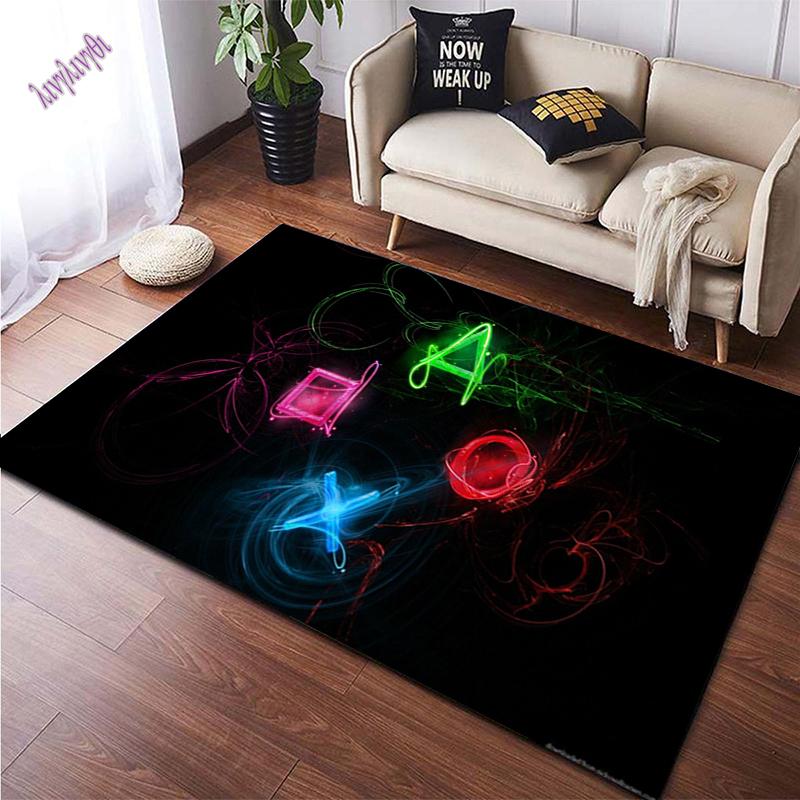 Gamepad Carpet Street Art Color Game Pattern Area Carpet Children Crawling Carpet Living Room Family Game Decorative Carpet Pad