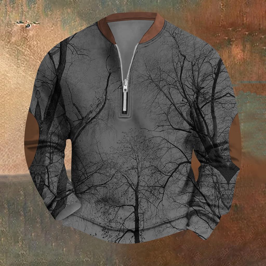 Men's Retro Casual Gradient Printed Sweatshirt