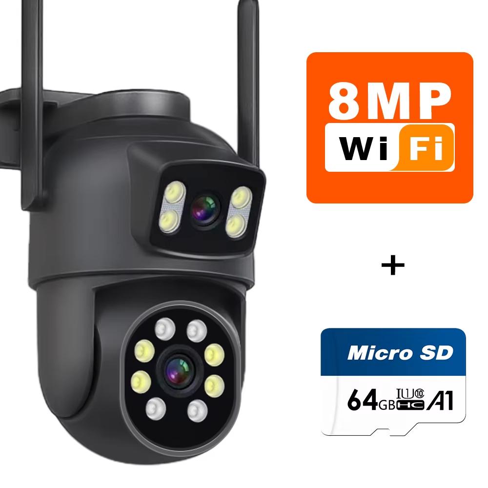 6K 12MP HD WiFi PTZ камера наружная тройной объектив тройной экран безопасность мобильный AI автоматическое отслеживание видеонаблюдение аудио видеонаблюдение