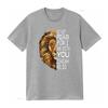 Womens Christian Religious Bible Verse Sayings Lion Fear Scripture T Shirt Black 2XL vintage Washed designer clothes Slightly