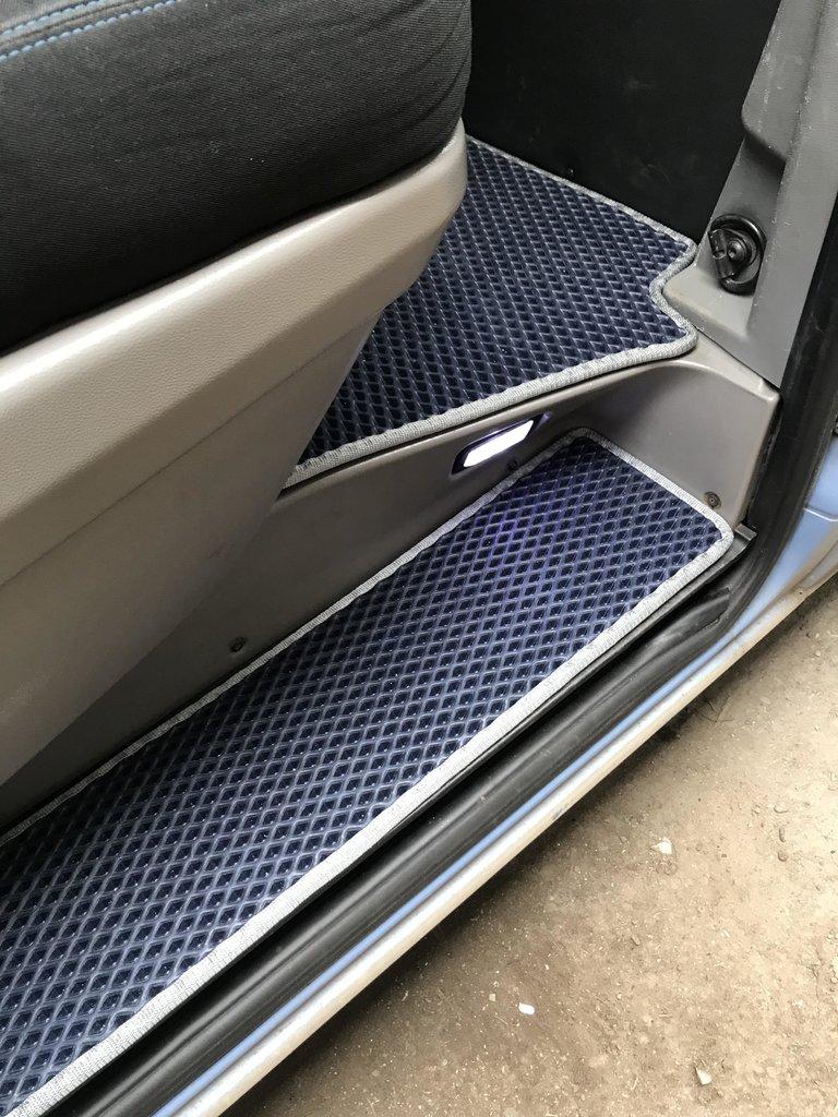 Коврики на пороги (3 шт, EVA, черные) для Mercedes Sprinter W906 2006-2018 гг