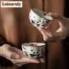 Старинная керамическая чашка для чая Ru Kiln Panda, изысканная чашка Flower Mouth Master Cup, чашка для медитации, персональная чаша для чая, кружки, чайный сервиз Kung Fu