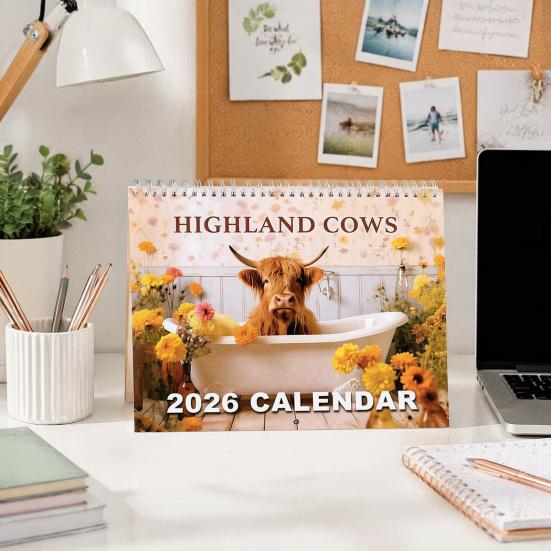 Decorative Office Calendar 2027 Wall Calendar, Monthly Planner with Metal Twin-Wire Binding for Professional Supplies Easy Page Turning And