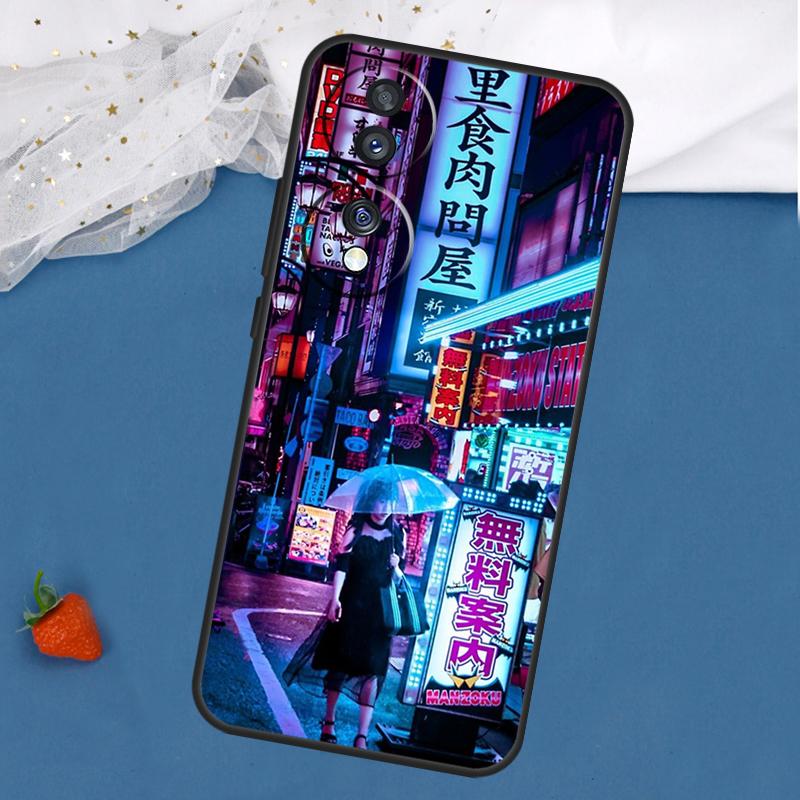 Чехол «Неоновый Токио Ночью» для Honor Magic 8 7 5 6 Pro 200 400 50 70 90 Lite Win RT X8c X8b X9a X9b X9c X9d