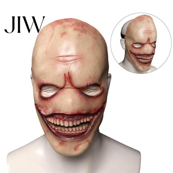 Adult Latex Mask Halloween Smiling Clown for Men, Scary Toothy Costume Party Mask, Masquerade Horror Cosplay Haunted House Creepy