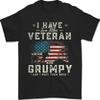 I Have Two Titles Veteran And Grumpy And I Rock Them Both Papa Veteran T-Shirt