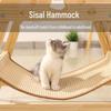 Solid Wood Cat Climbing Frame with Sisal Scratching Board & Hammock - Wear-Resistant, Non-Chipping Design.