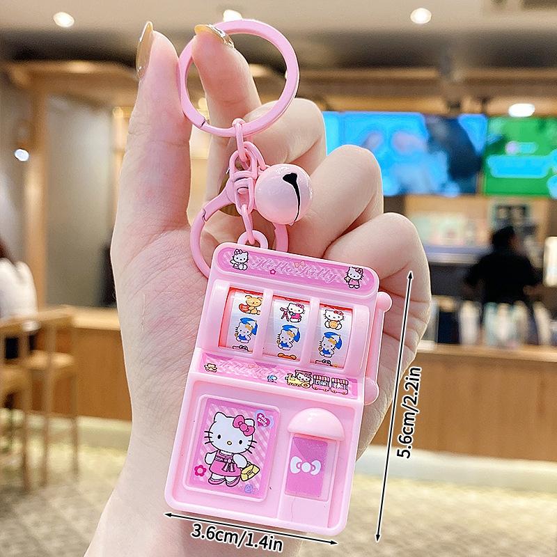 Hello Kitty Keyboard Keychain Stress Relief Keyboard Keyring Kitty Fidget Toys Click Keychain Bag Accessories Hanging Pendant