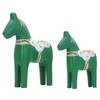 1 Pair Swedish Dala Horse Decor Wooden Traditional Painted Dalecarlian Horse Statue Figurine Home