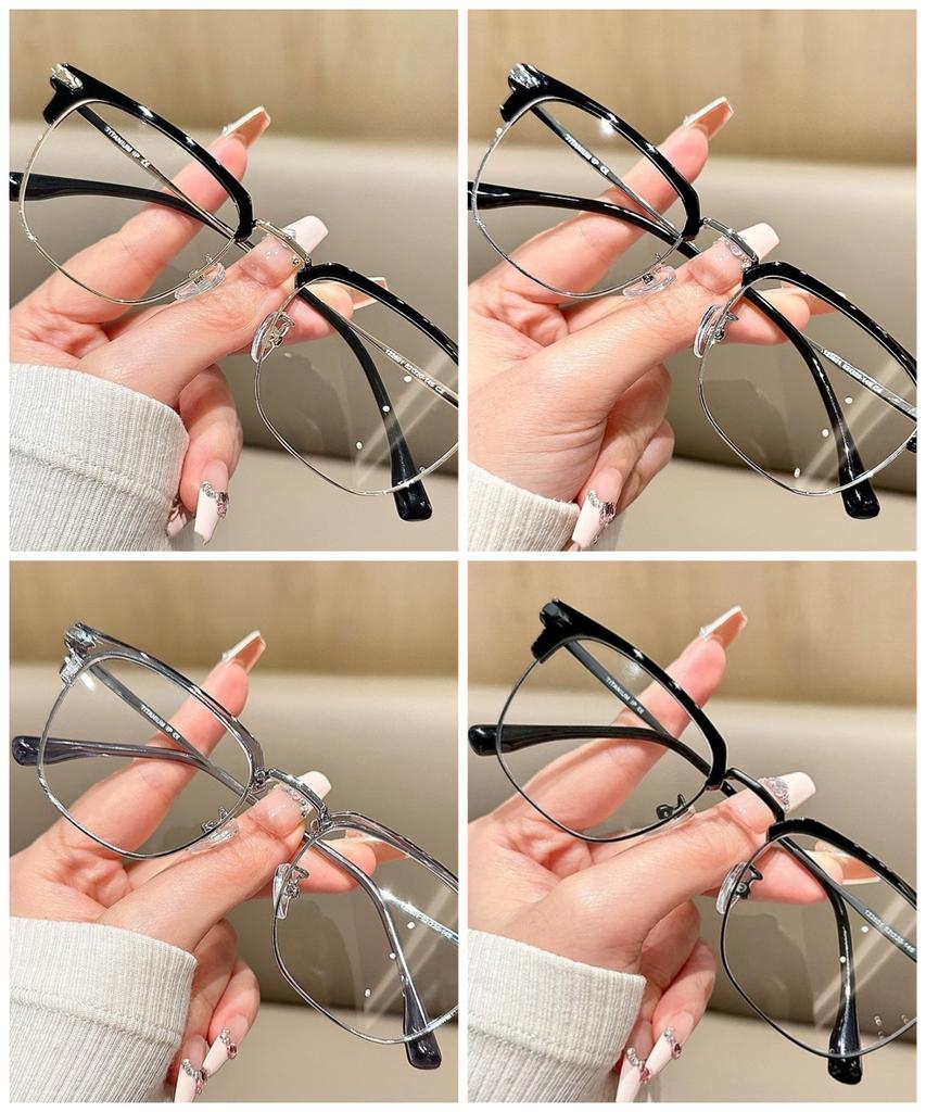 Metal Frame Anti-blue Light Radiation Protection Glasses Protection Goggle Schoolgirl's Online Class