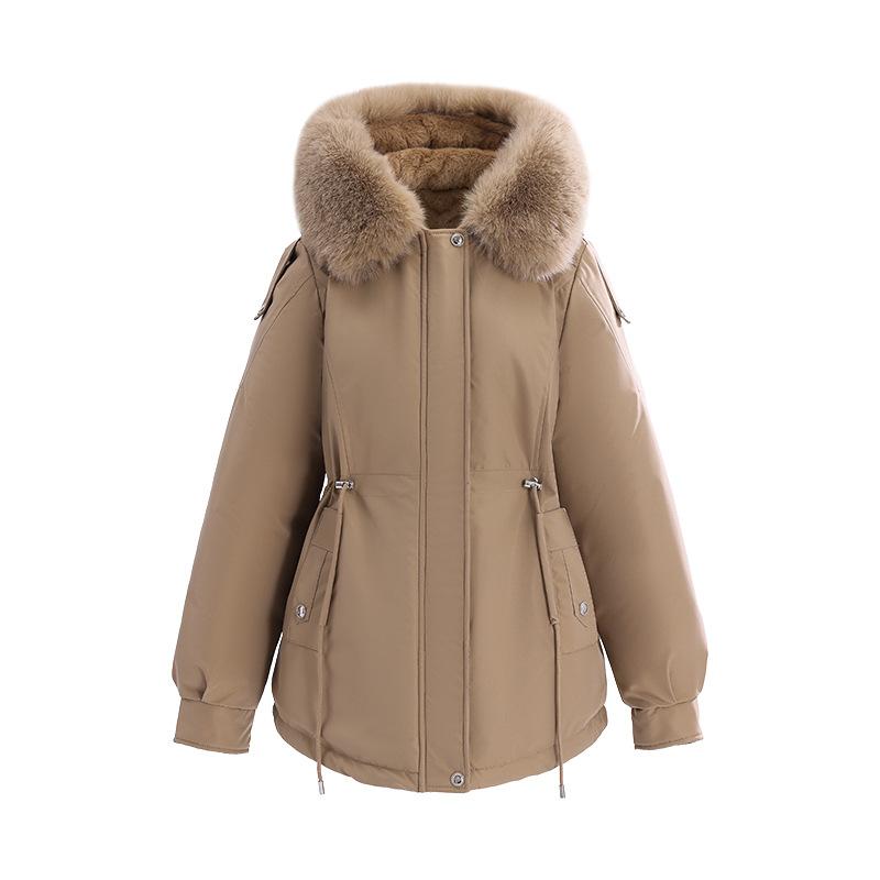 Women's winter new fashion hooded fur collar warm pie overcomes the inner thickened padded jacket