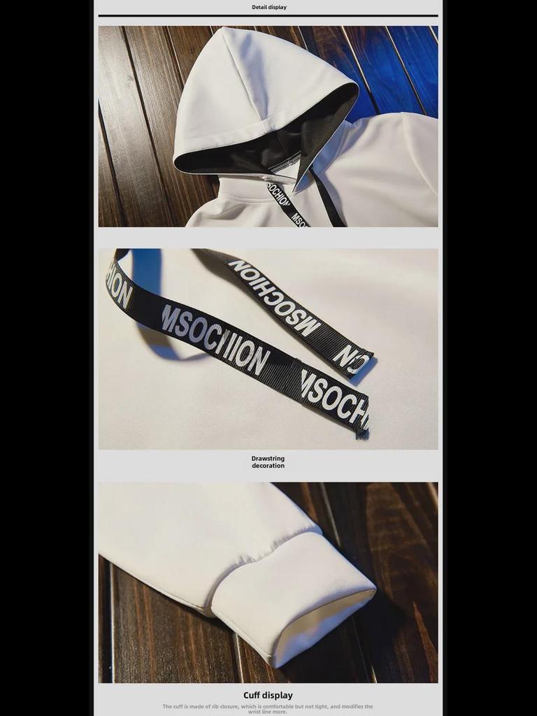 Мужской модный повседневный костюм на весну и осень: Модный спортивный комплект в корейском стиле: куртка и свитер