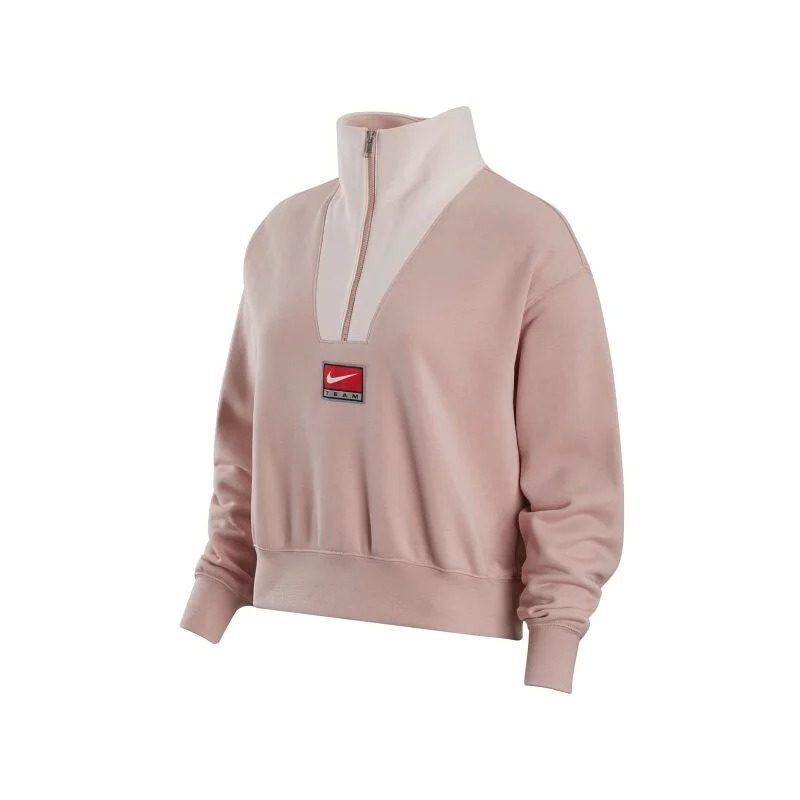 Nike Свитшоты Женские Розовые С Полуоткрытым Воротником Умеренный Кардиган DQ6944-601