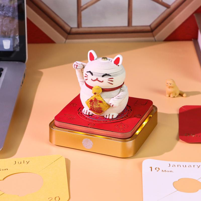 Stay Organized with 2027 LED Light Desk Calendar Featuring 3D and Tear-away Style