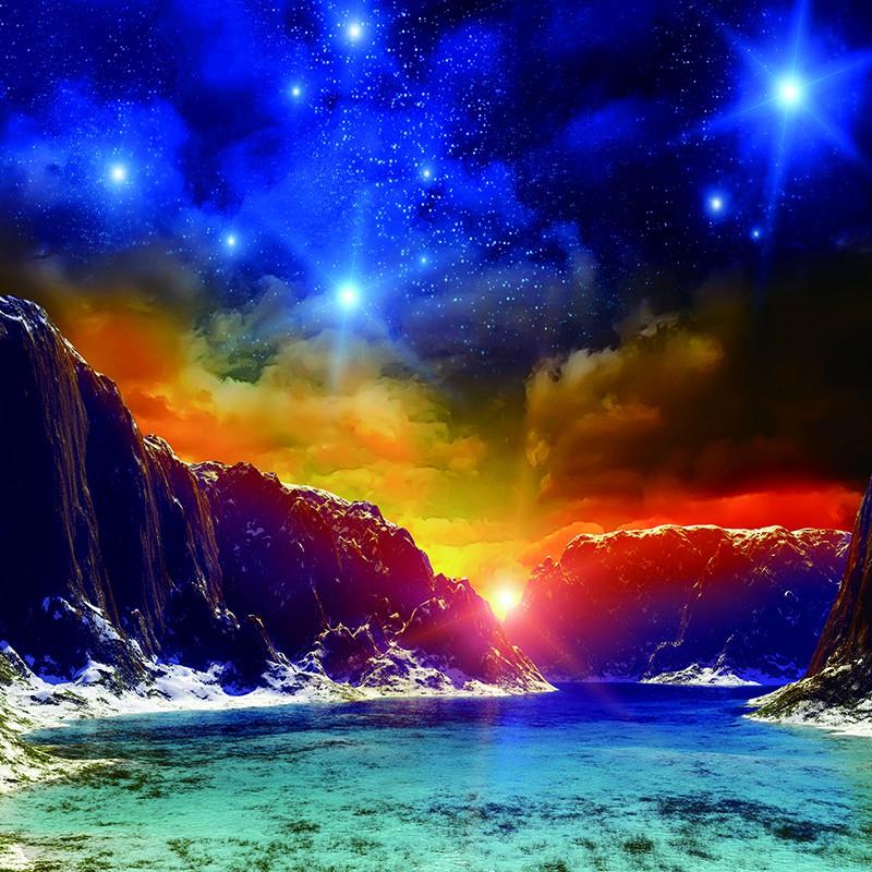 Домашний декор Гостиная Спальня Гобелен Красивый закат Солнце Луна Мандала Настенный гобелен