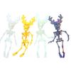 Halloween Skeleton Refrigerator Magnet 3D Printed Poseable Skeleton Figurine with Movable Joints Articulated Skeleton Fridge Magnetic Decoration