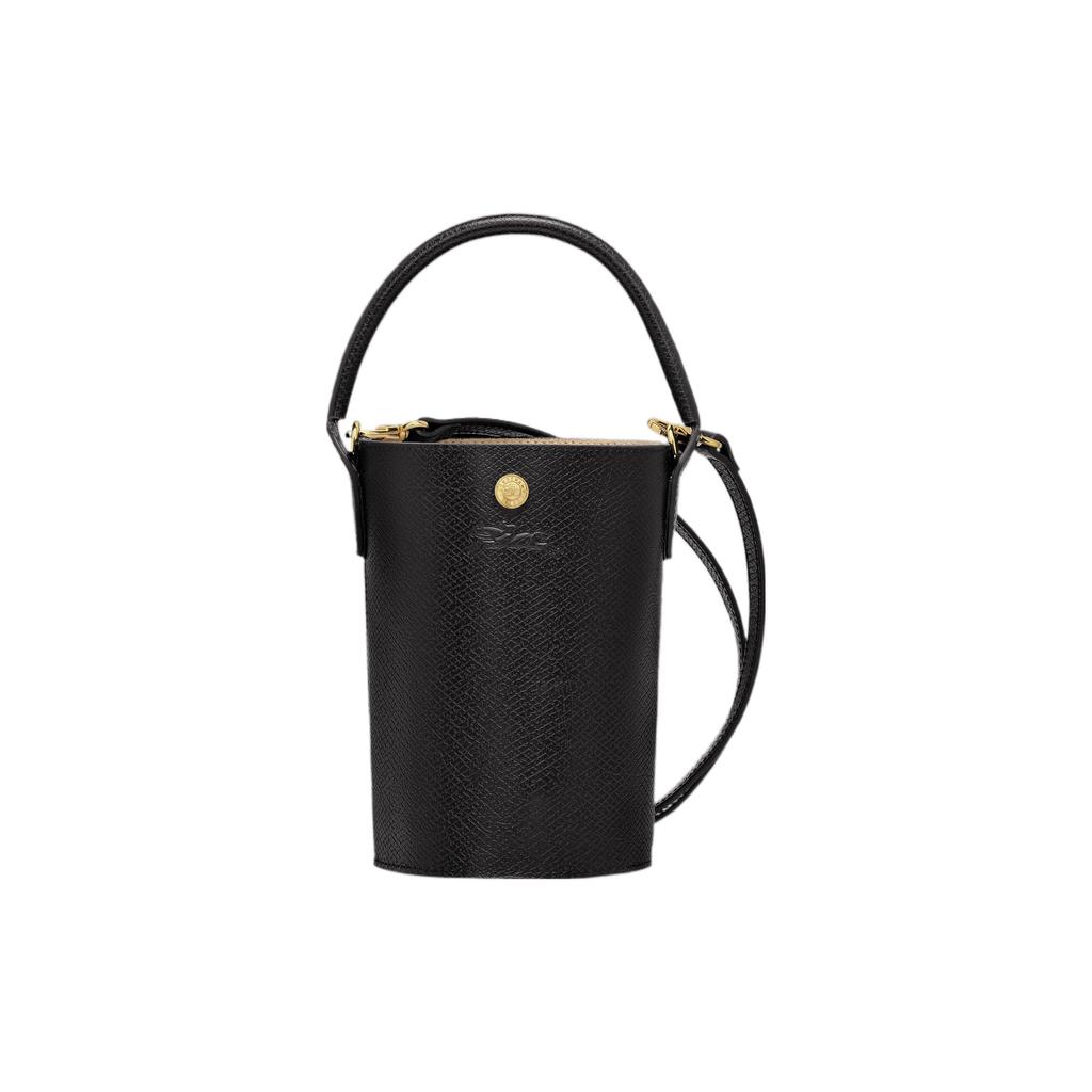 Longchamp Épure 12 Short Handle Snap Closure Large Cowhide Bucket Bag Mini Women Handbags Black 10213HYZ001
