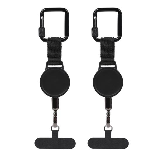 Выдвижной страховочный шнурок для телефона с клипсой для ремня 60 см стальной трос зажим для телефона для защиты от кражи и использования без рук универсальный аксессуар для телефона для приключений на открытом воздухе