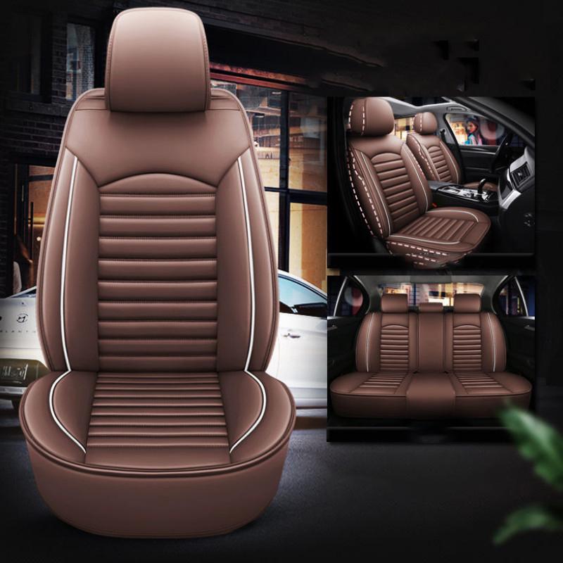 Чехол на автомобильное сиденье премиум-класса из искусственной кожи, водонепроницаемая подушка для автомобильного сиденья, универсальная 5-местная защита автомобильного стула, мягкая подушка
