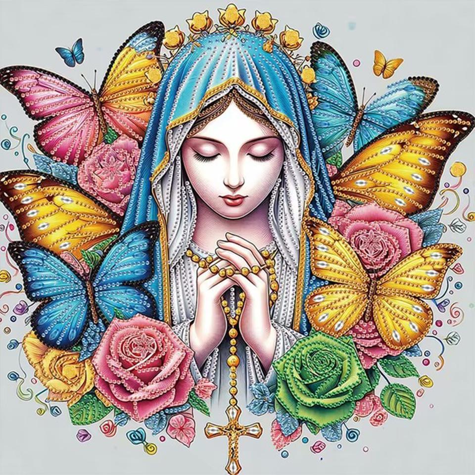 5DDIT Алмазная картина мозаика Иисус Дева Мария полная квадратная/круглая вышивка крестом религиозное украшение для дома подарок