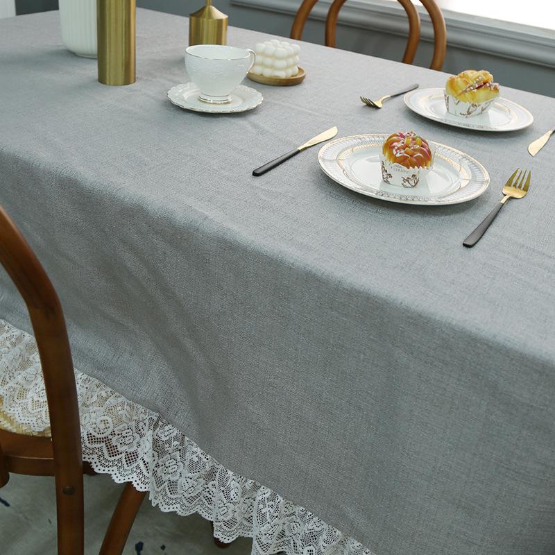 Скандинавская простая льняная скатерть, бытовая прямоугольная скатерть для обеденного стола, в стиле инс, накидка на журнальный столик, новая кружевная скатерть