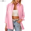 DX — женский весенне-летний новый женский кардиган ярких цветов, свободная рубашка с длинными рукавами Amazon