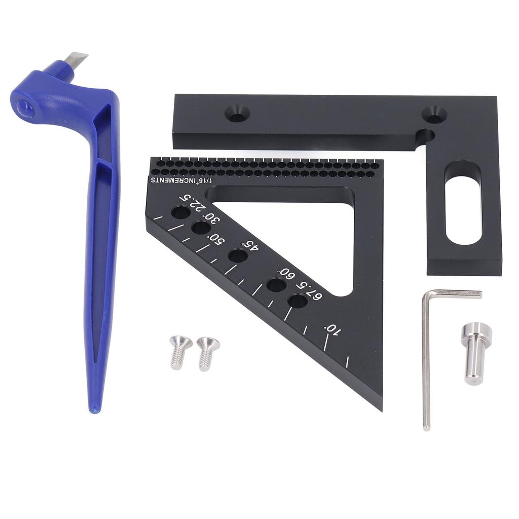 3D Многоугольная измерительная линейка 45 90 градусов Разметка положения отверстий Деревообрабатывающий угольник Плотник
