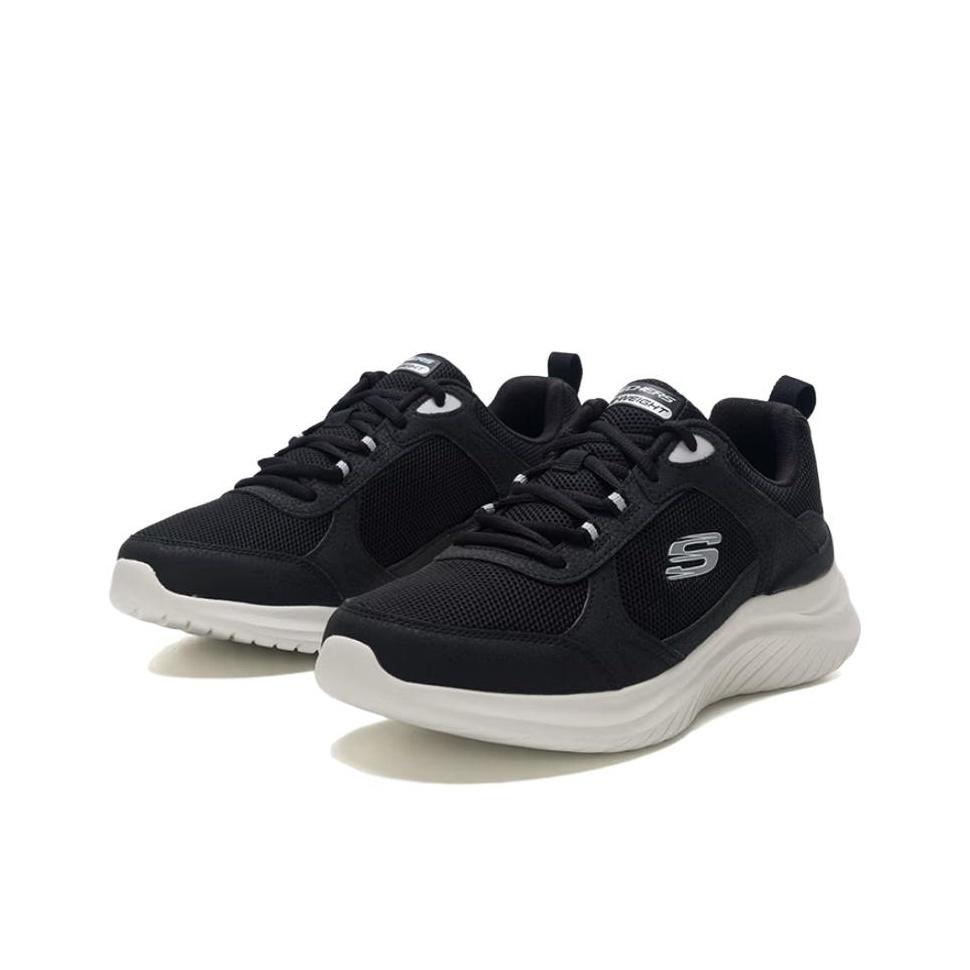 Skechers Пена с эффектом памяти 2.0 Удобные Универсальные Прочные Дышащие Кроссовки для бега Мужские кеды Черный Белый 8790357-BLK