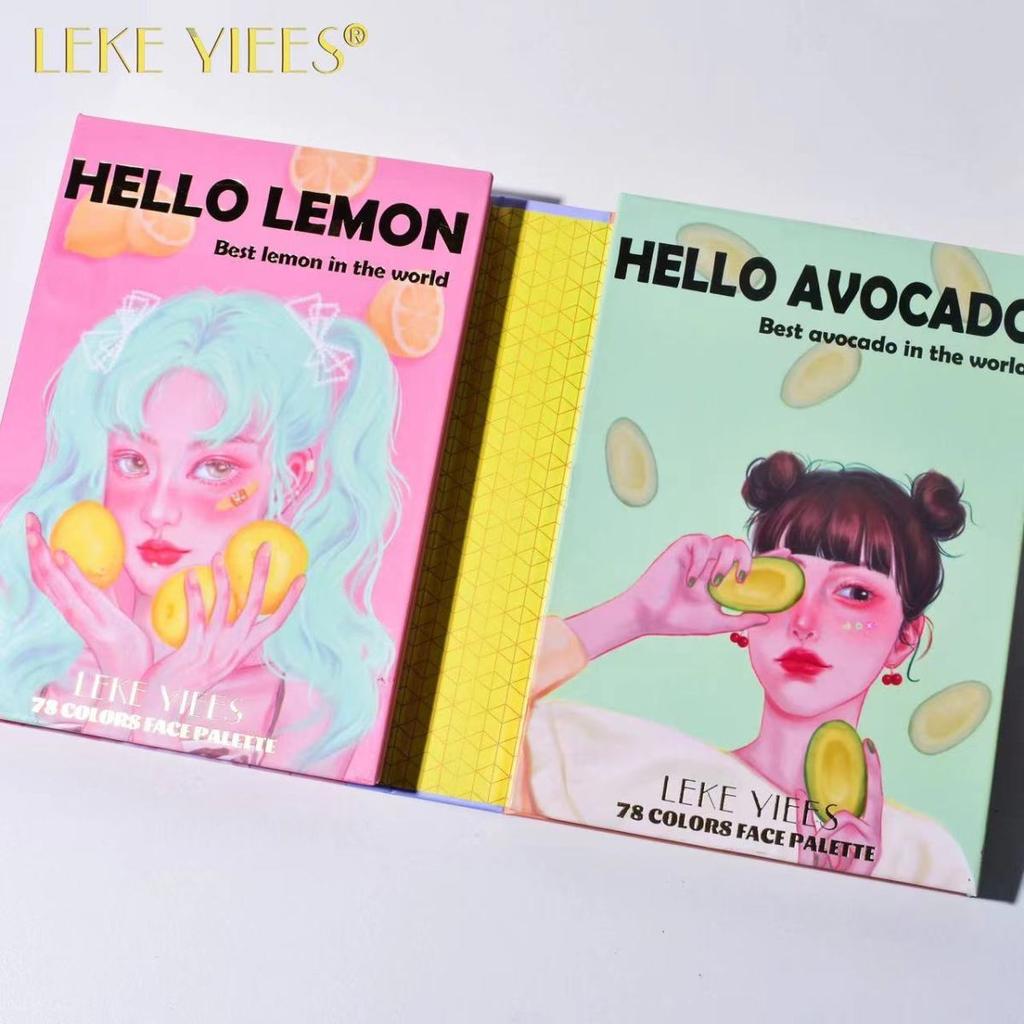 LEKE YIEES 78-цветные бумажные тени для век, ежедневный водостойкий макияжный диск для косплея