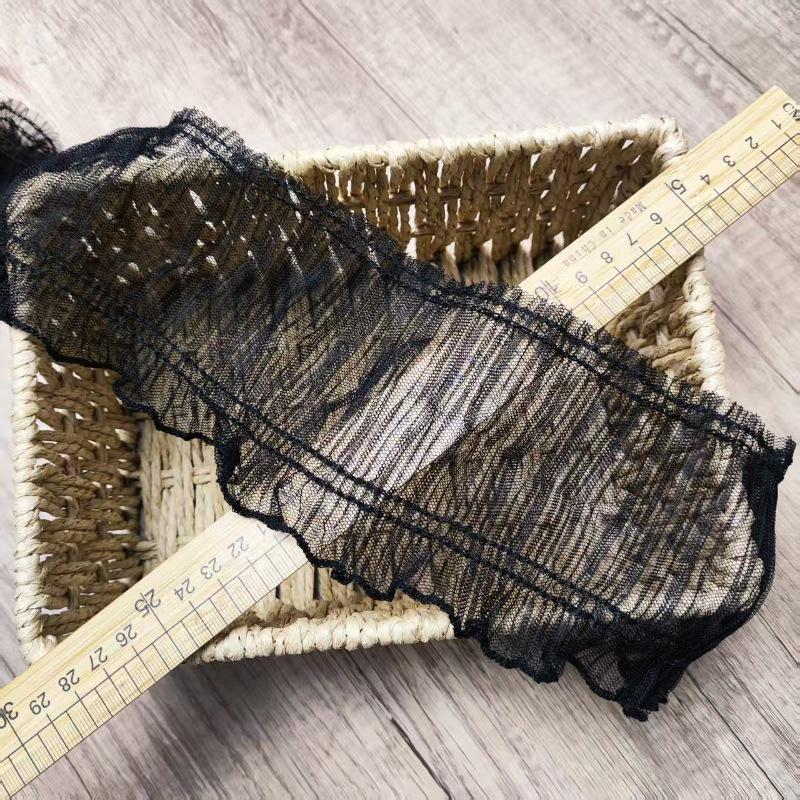 Легкая сетчатая плиссированная кружевная тесьма шириной 10 см для DIY юбки или манжет