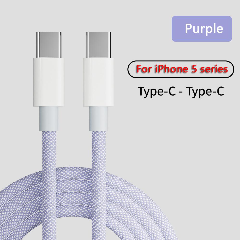 Быстрая зарядка PD 60 Вт 6 А Кабель USB C — Type C Для iPhone 16 17 Pro MAX Быстрая зарядка Для Samsung S24 Кабель Xiaomi