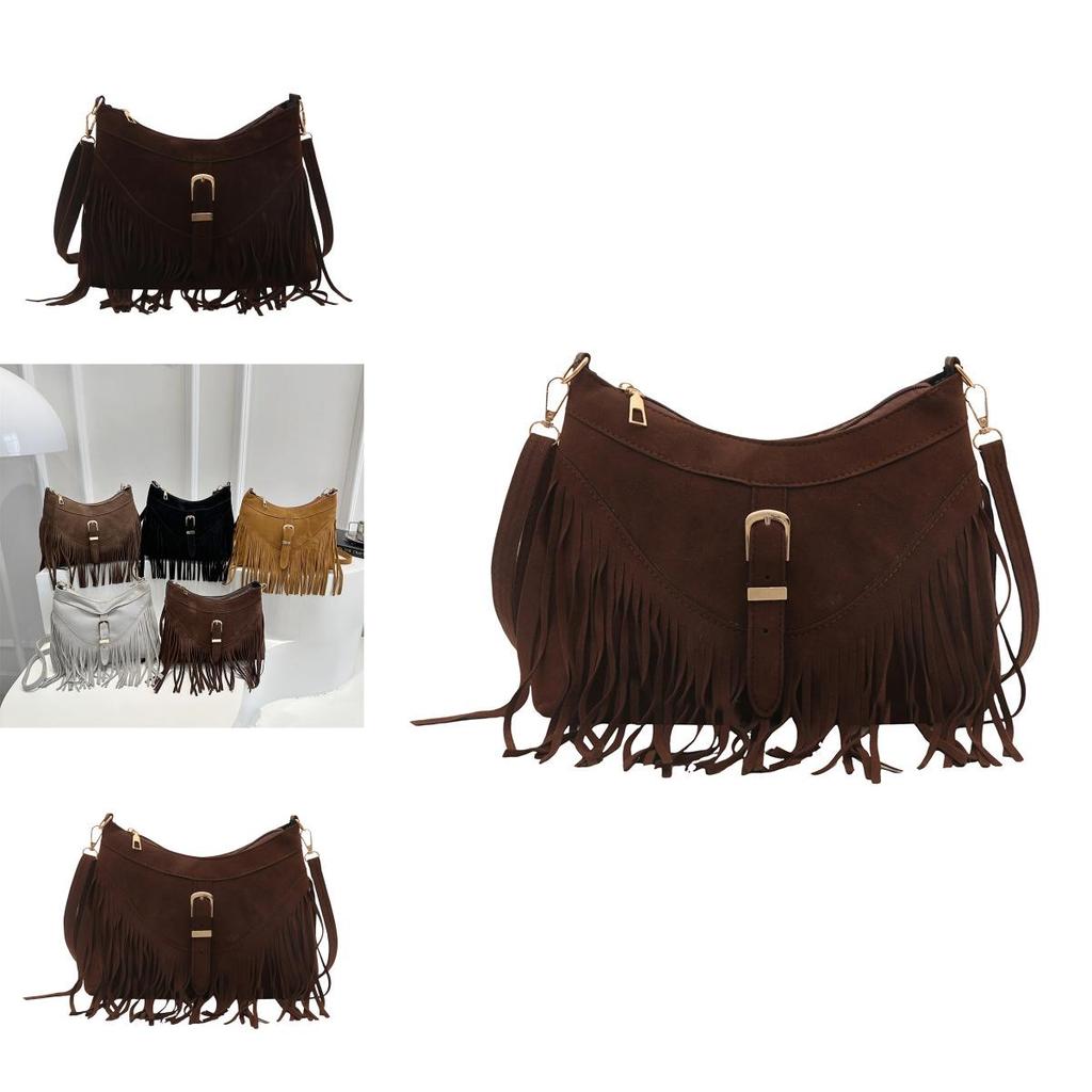 Bohemian Ethnic Fringe Bag For Women Small Shoulder Crossbody Purse