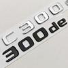 New 3D ABS Chrome Black Car Styling  C300e C300de Badge Rear Trunk Emblem Sticker Decals For Mercedes Benz C300e C300de W206