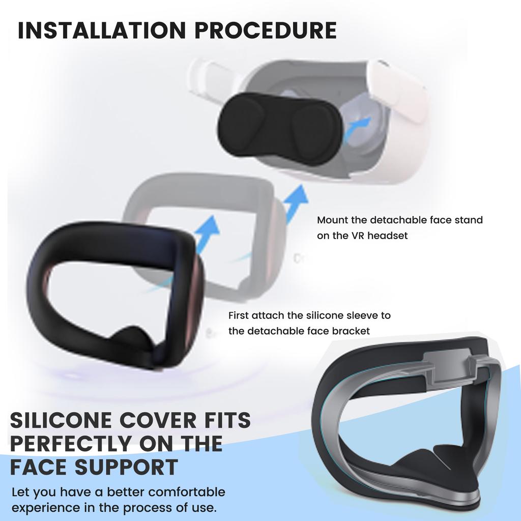 Силиконовый чехол VR с защитой от пота для 3 очков виртуальной реальности l Подушка с защитой от пота VR Pad