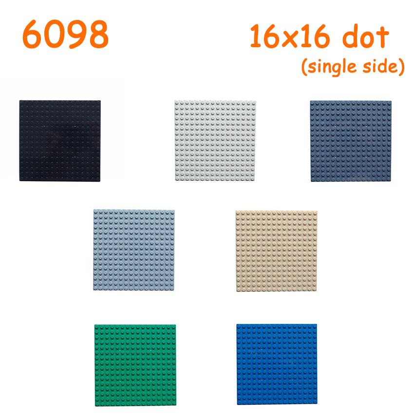 Односторонние Базовые Пластины 16x16 Точек Сделай Сам Строительные Кирпичики Кирпич 3867 6098 MOC Обучающие Конструкторы Игрушки для Строительства идеально для Детей