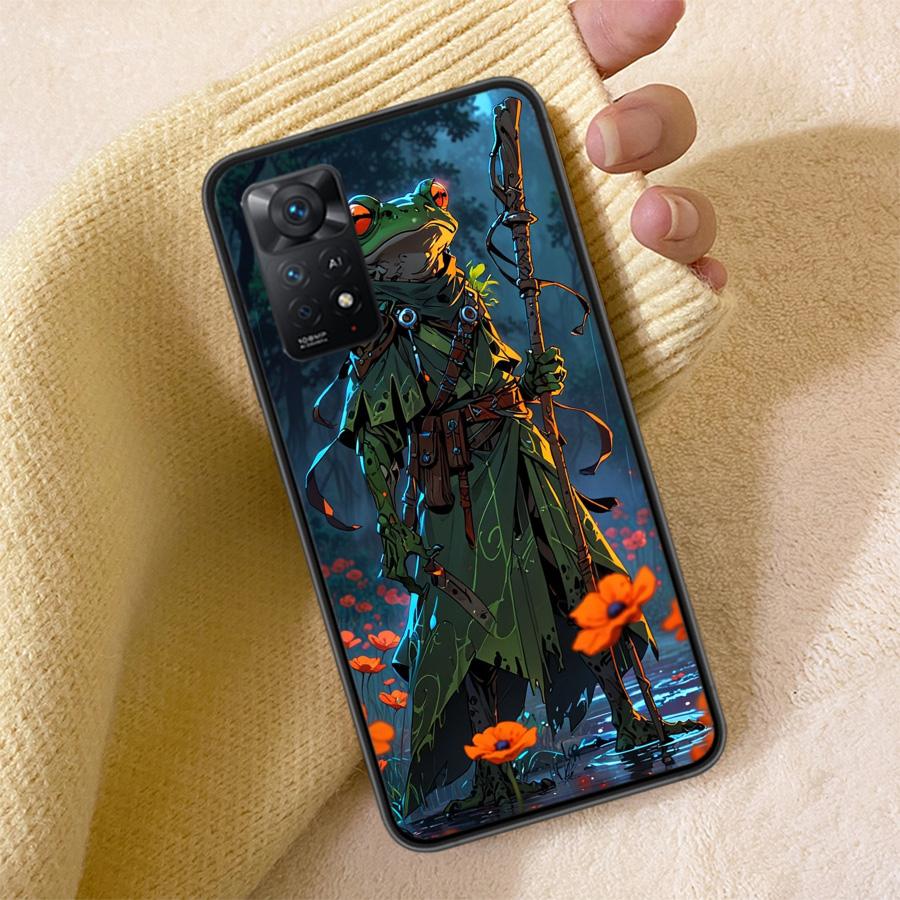 Cute Mouse Axolotl Frog Wizard Phone Case For Redmi Note 13 14 15 Pro Plus 12 13C 12C 15C 9 10 10C 9T 9C 9A TPU Soft Cover Clear