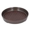 Round Small Tea Tray Weave Pattern Decorative Alloy Serving Tea Cup Saucers for Home Patio Porch