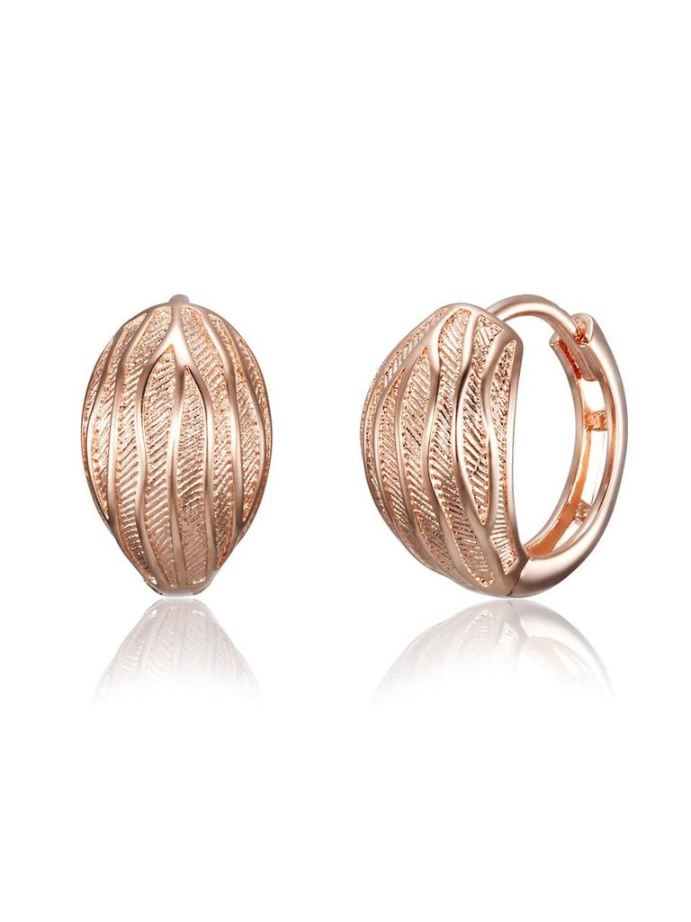 [ELLE Jewelry] 14K GF Bold Basic One-Touch Volume Earrings ELGPEE542